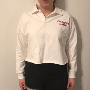 Long sleeve cropped sweater